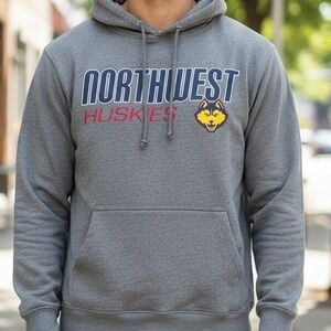 PEL Athletic Northwest Huskies Grey Hoodie Men's‎ Size S Pullover Sweatshirt
